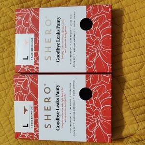 NWT Shero Goodbye Leaks Bikini cut panties L set of 2